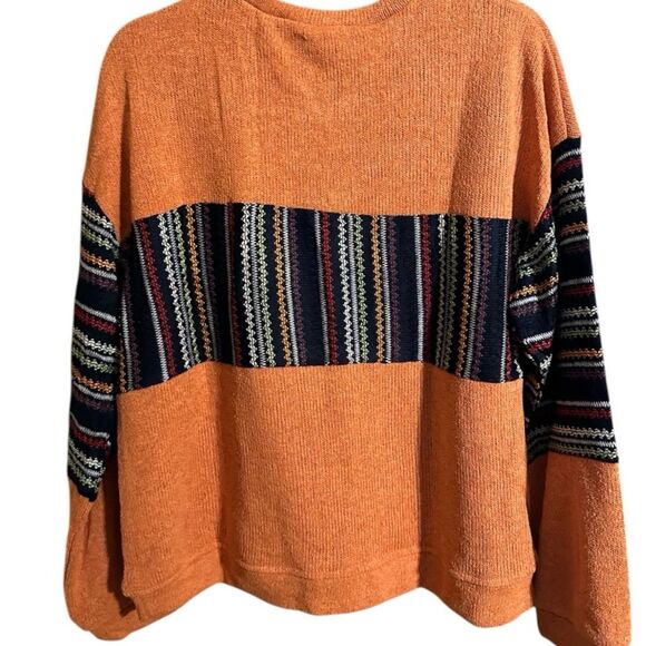 GiGiO Striped-Block Pullover Sweater. Womens Size Large. New with Tags - Picture 2 of 7